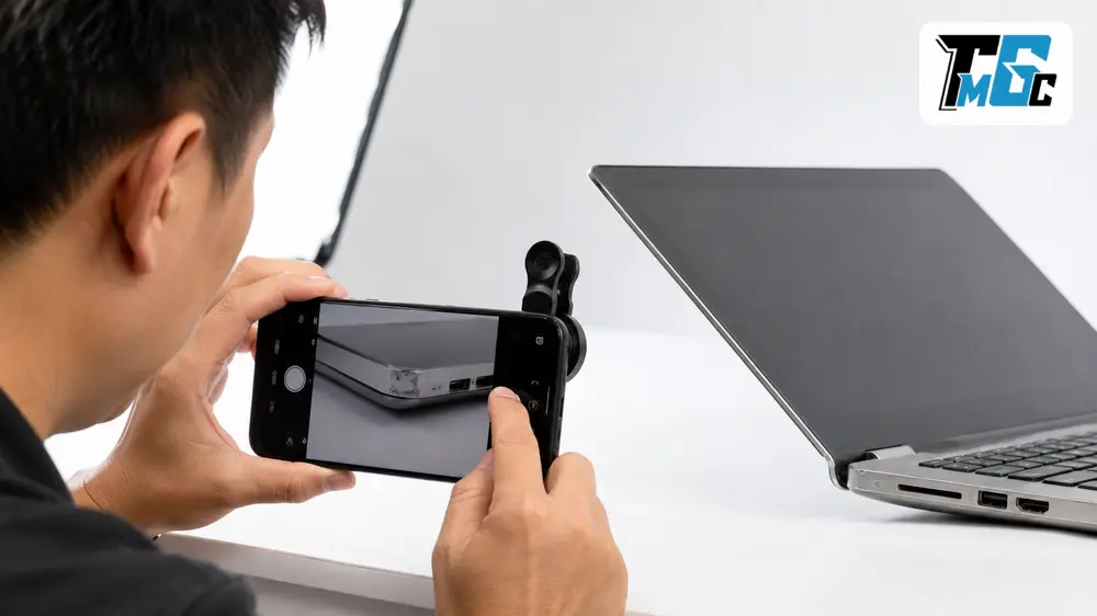 cách chụp hình laptop cũ để báo giá chi tiết