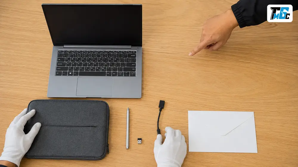 Kiểm kê sạc, hộp và phụ kiện còn lại khi bán laptop cũ