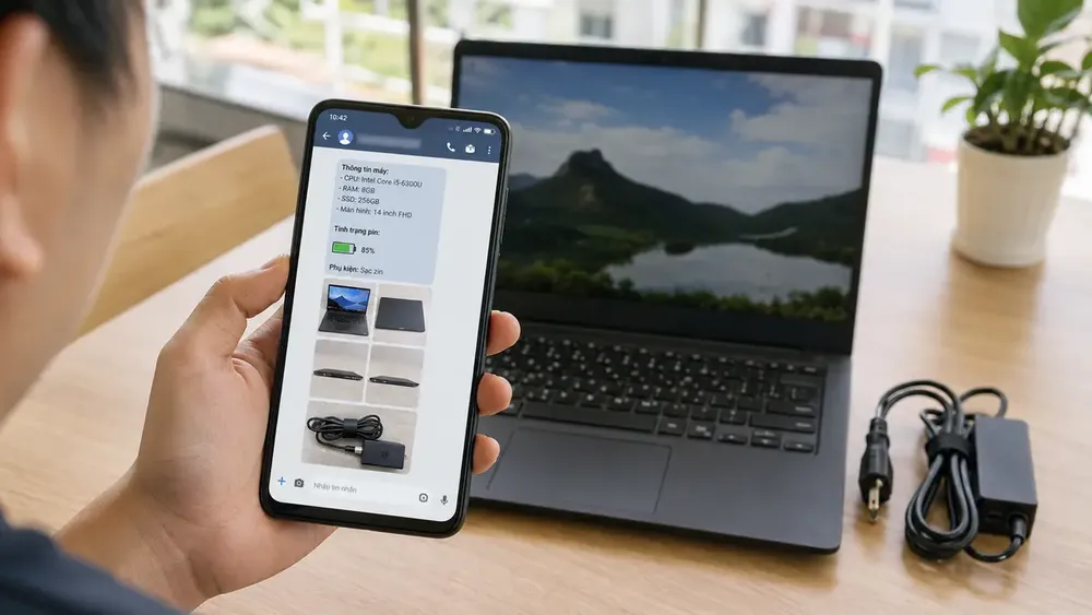 Kiểm tra ngoại hình và tình trạng hoạt động của laptop cũ