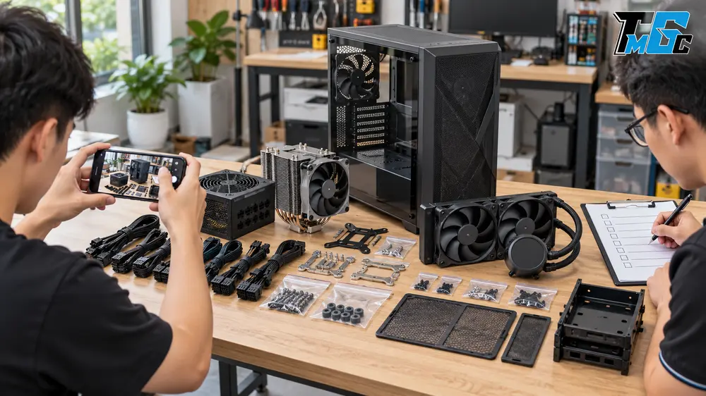 Chuẩn bị nguồn case tản nhiệt PC cũ và phụ kiện để báo giá