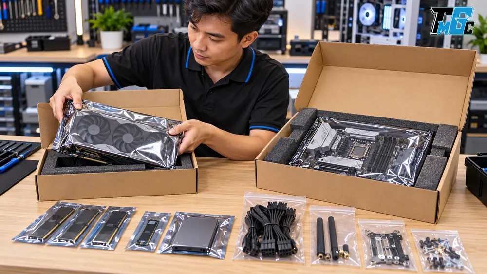 Linh Kiện PC Thiếu Hộp Hoặc Hết Bảo Hành Có Bán Được Không? 4 Đóng gói linh kiện PC không còn hộp gốc bằng túi chống tĩnh điện