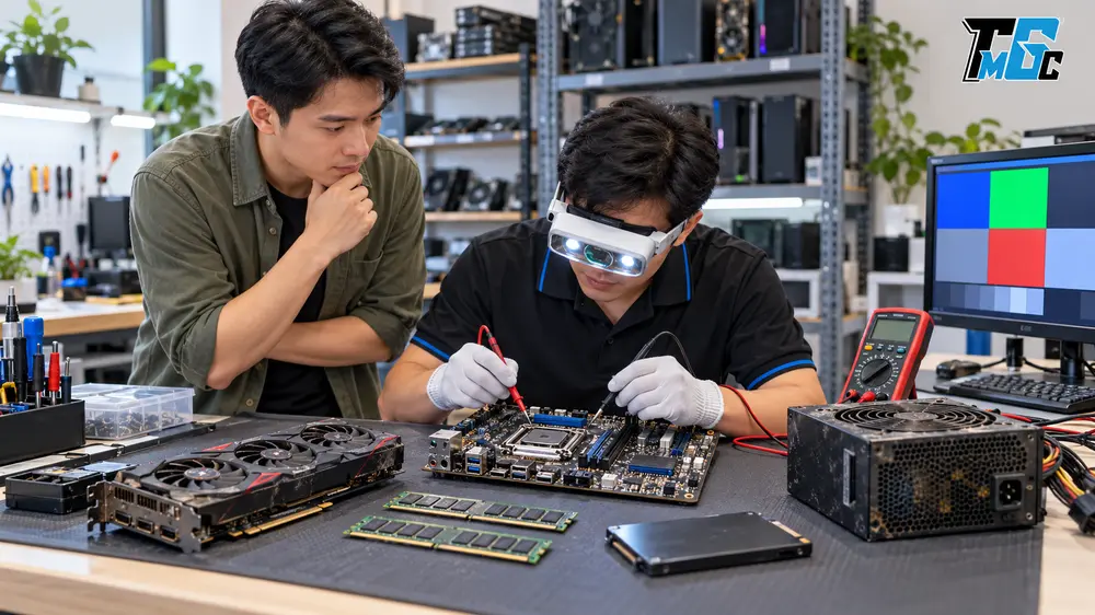 Linh kiện PC bị lỗi được kiểm tra tình trạng trước khi bán