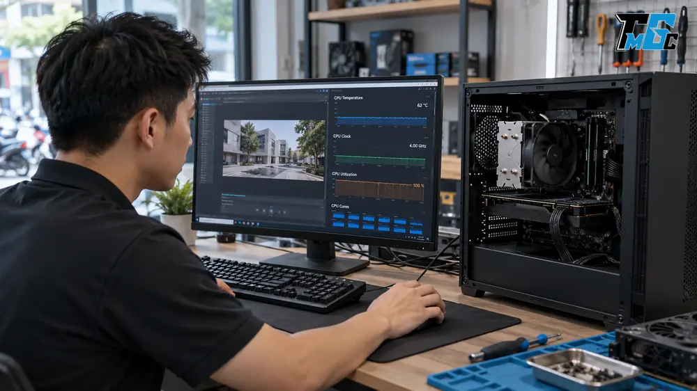 Cách Kiểm Tra CPU Cũ Trước Khi Bán: Model, Đời CPU, Socket Và Tình Trạng 3 Theo dõi nhiệt độ xung nhịp và độ ổn định của CPU cũ khi chạy tải