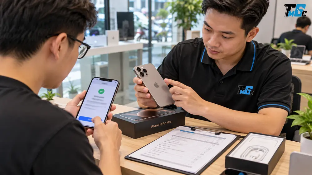 Thu Mua iPhone 18 Pro, Pro Max Tại TP.HCM 4 đối chiếu bàn giao iphone 18 pro max tp hcm