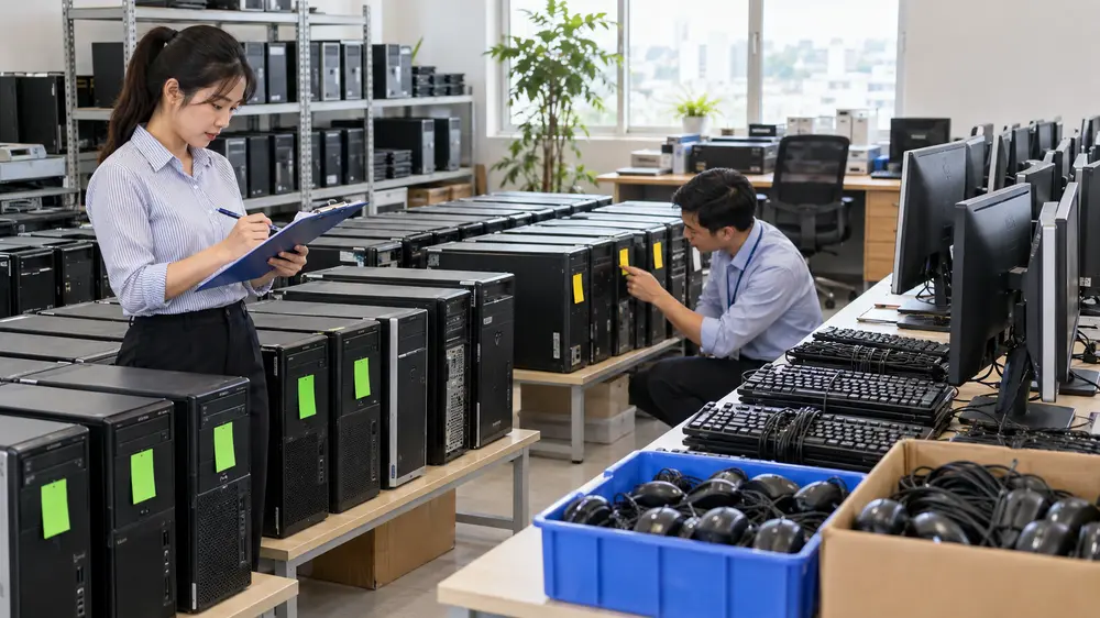 Thanh Lý Dàn PC, Phòng Net Và Máy Tính Văn Phòng Cũ Như Thế Nào? 1 Kiểm kê và phân nhóm máy tính cũ số lượng lớn trước khi bán