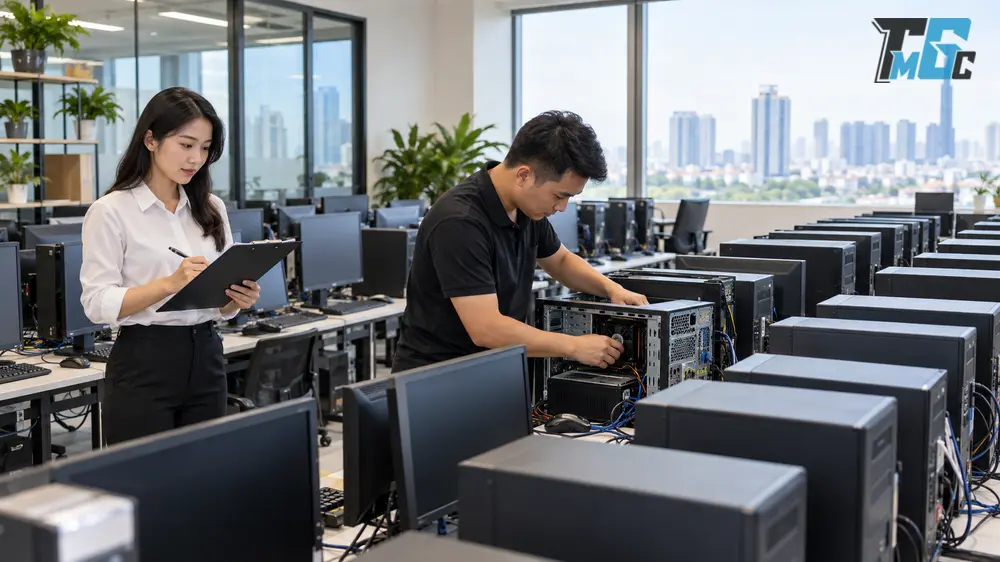 Kiểm kê dàn PC phòng net và máy tính văn phòng cũ trước khi thanh lý